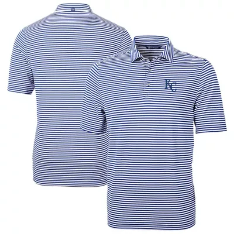 MLB Kansas City Royals Virtue Eco Pique Stripe Recycled Polo