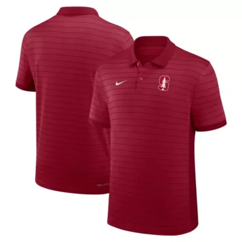 Stanford Cardinal NCAA Nike 2025 Early Season Coaches Sideline Victory Stripe Dri-FIT Polo