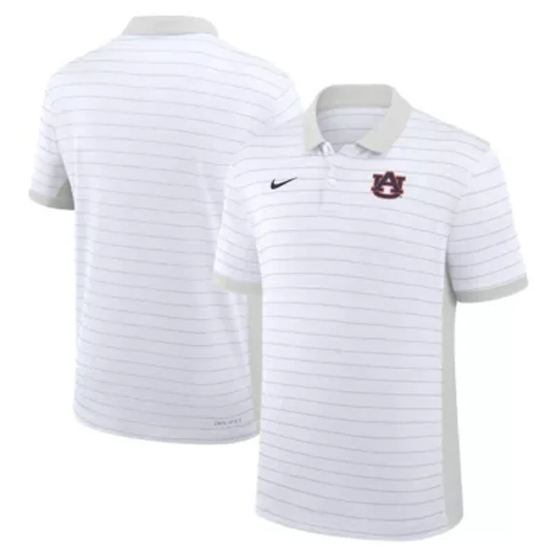 NCAA Nike Auburn Tigers 2025 Early Season Coaches Sideline Victory Stripe Dri-FIT Polo