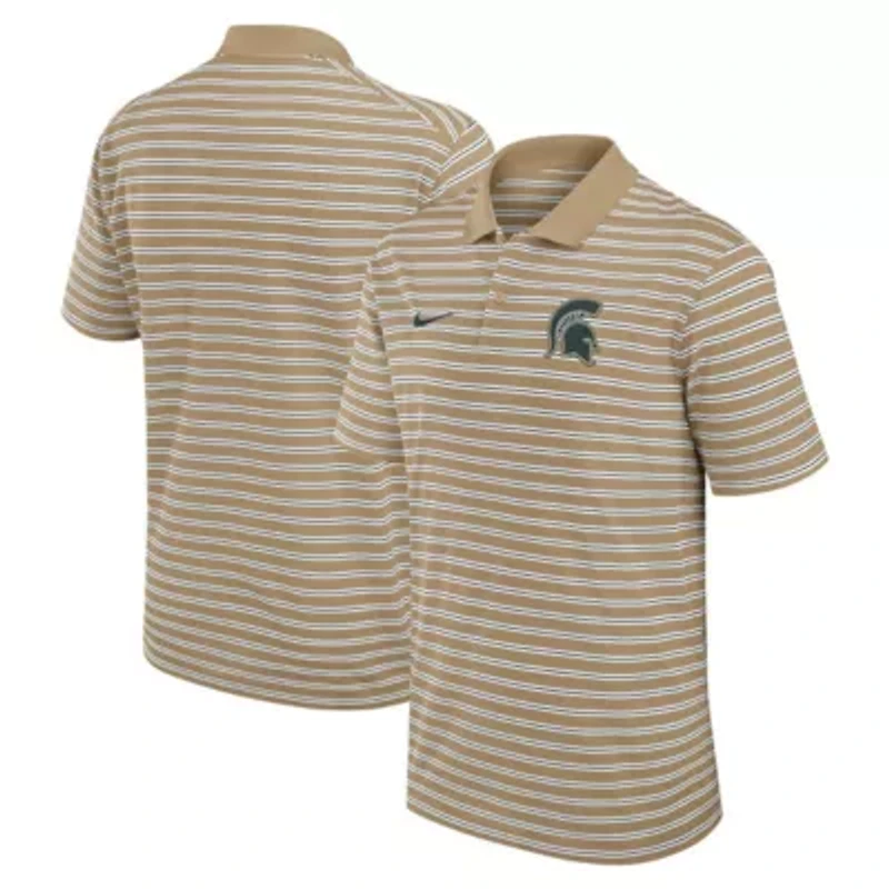 NCAA Nike Michigan State Spartans Athletic Prep Striped Dri-FIT Polo