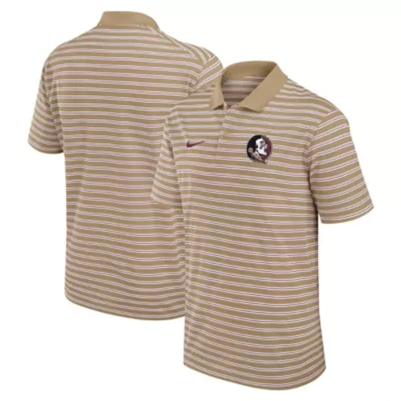 NCAA Nike Florida State Seminoles Athletic Prep Striped Dri-FIT Polo