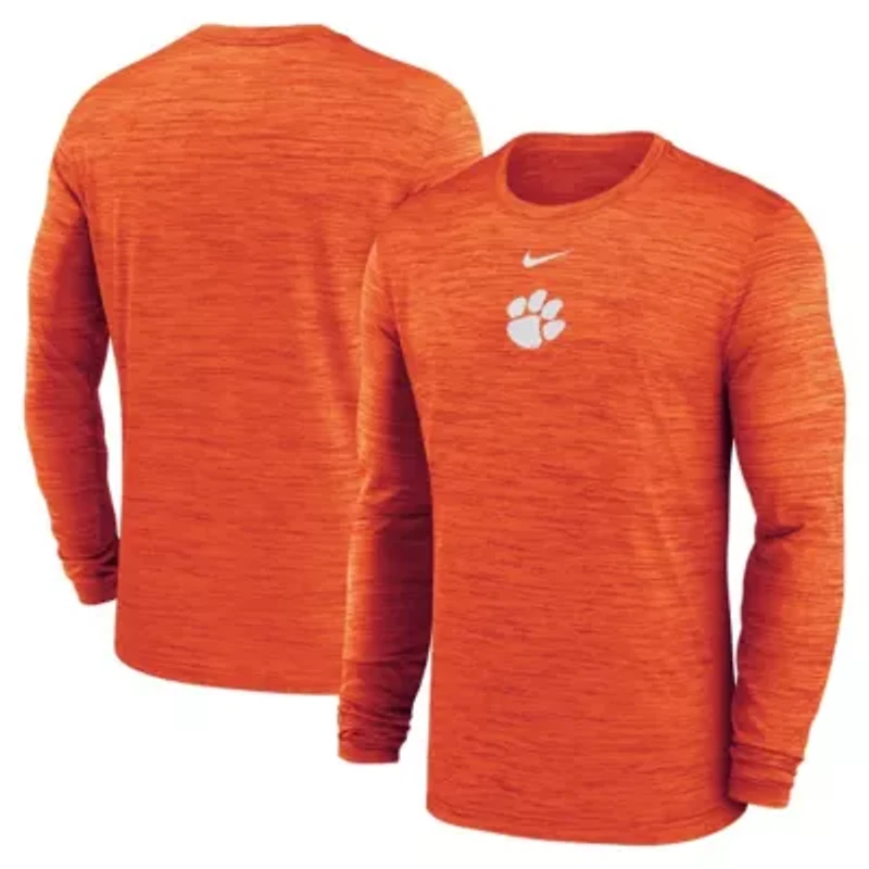 NCAA Nike Clemson Tigers 2025 Sideline Velocity Dri-FIT Long Sleeve T-Shirt