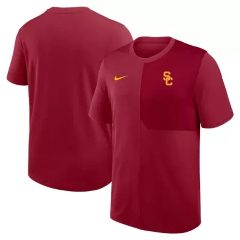 NCAA Nike USC Trojans 2025 Sideline UV Dri-FIT Coach Shirt