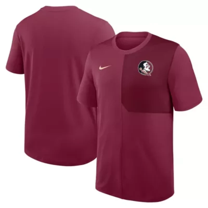 NCAA Nike Florida State Seminoles 2025 Sideline UV Dri-FIT Coach Shirt