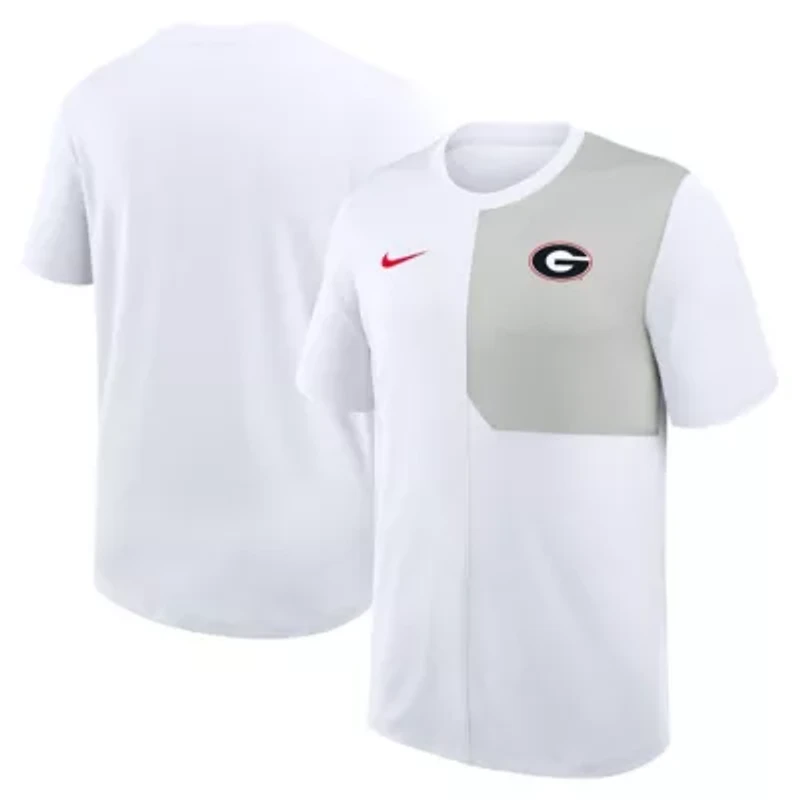 NCAA Nike Georgia Bulldogs 2025 Sideline UV Dri-FIT Coach Shirt