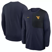 NCAA Nike West Virginia Mountaineers 2025 Sideline Coach UV Dri-FIT Long Sleeve Shirt