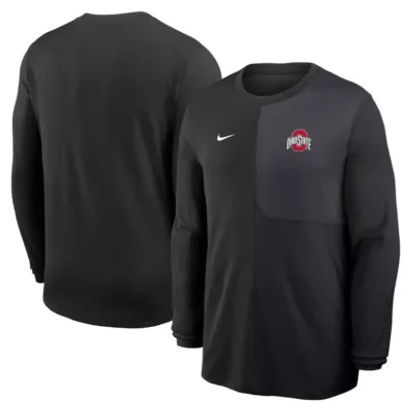 NCAA Nike Ohio State Buckeyes 2025 Sideline Coach UV Dri-FIT Long Sleeve Shirt