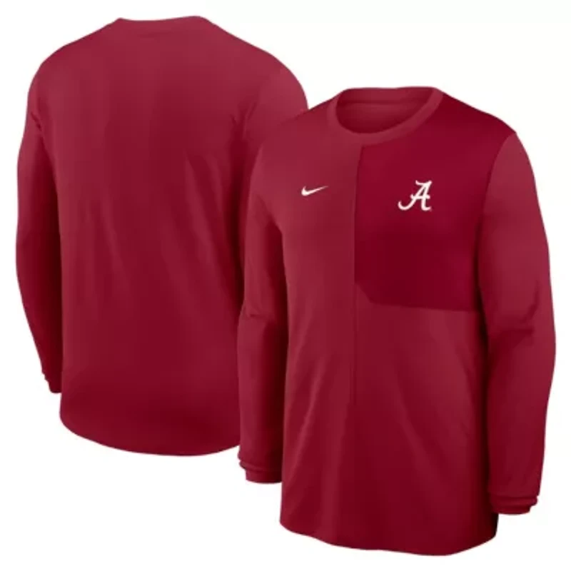 Alabama Crimson Tide NCAA Nike 2025 Sideline Coach UV Dri-FIT Long Sleeve Shirt