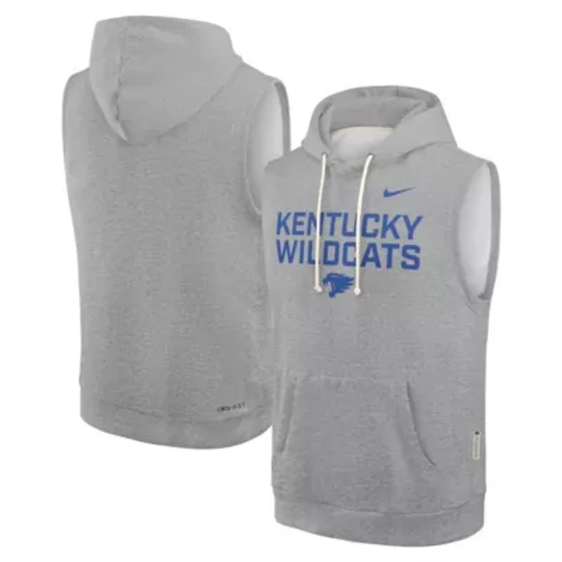 NCAA Nike Kentucky Wildcats 2025 Sideline Standard Issue Dri-FIT Sleeveless Hoodie