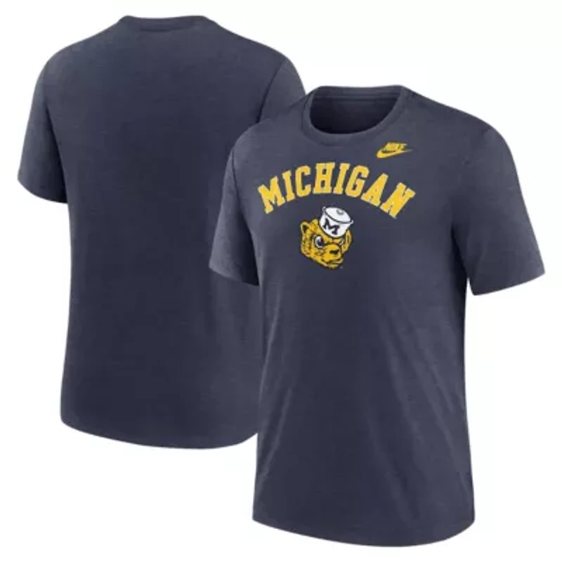 NCAA Nike Michigan Wolverines Legacy Arch Tri-Blend T-Shirt