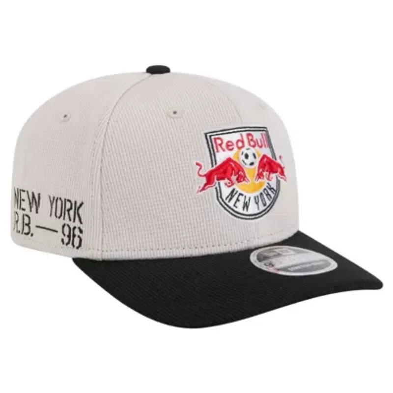 MLS Khaki/Black New York Bulls 2025 Jersey Hook 9SEVENTY Stretch-Snap Hat