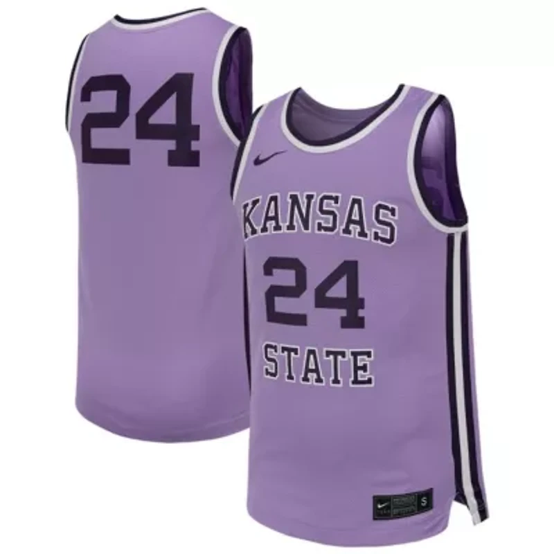 NCAA Nike #24 Kansas State Wildcats Retro Replica Basketball Jersey