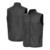 NCAA Heather Georgia Bulldogs Fortune Full-Zip Vest