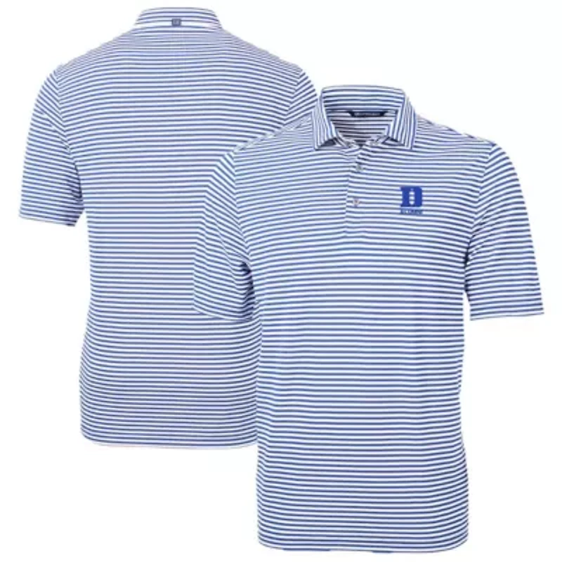 Duke Blue Devils NCAA Virtue Eco Pique Stripe Recycled DryTec Polo