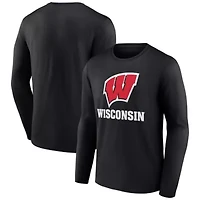 NCAA Fanatics Wisconsin Badgers Team Lockup Long Sleeve T-Shirt