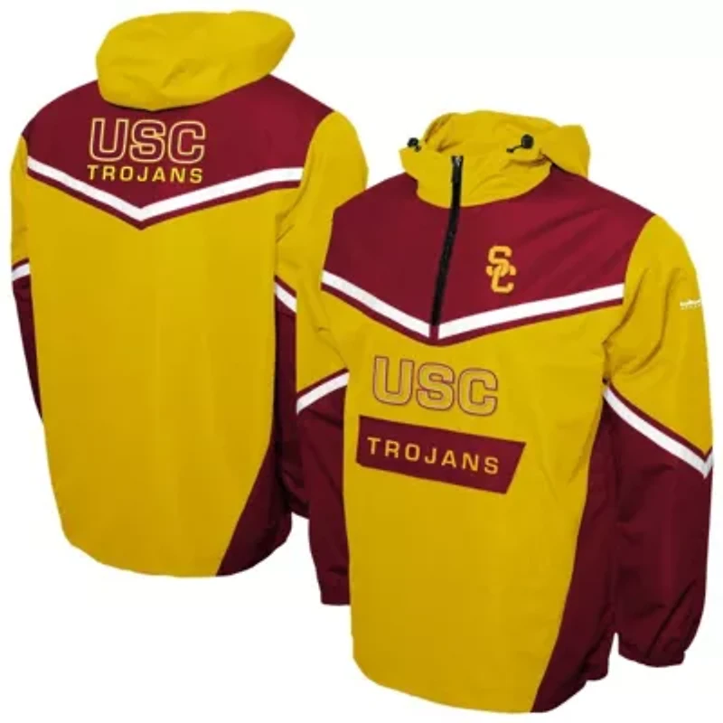 NCAA Franchise Club USC Trojans Action Anorak Half-Zip Jacket