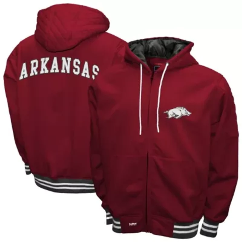 NCAA Franchise Club Arkansas Razorbacks Grind Full-Zip Hoodie Jacket
