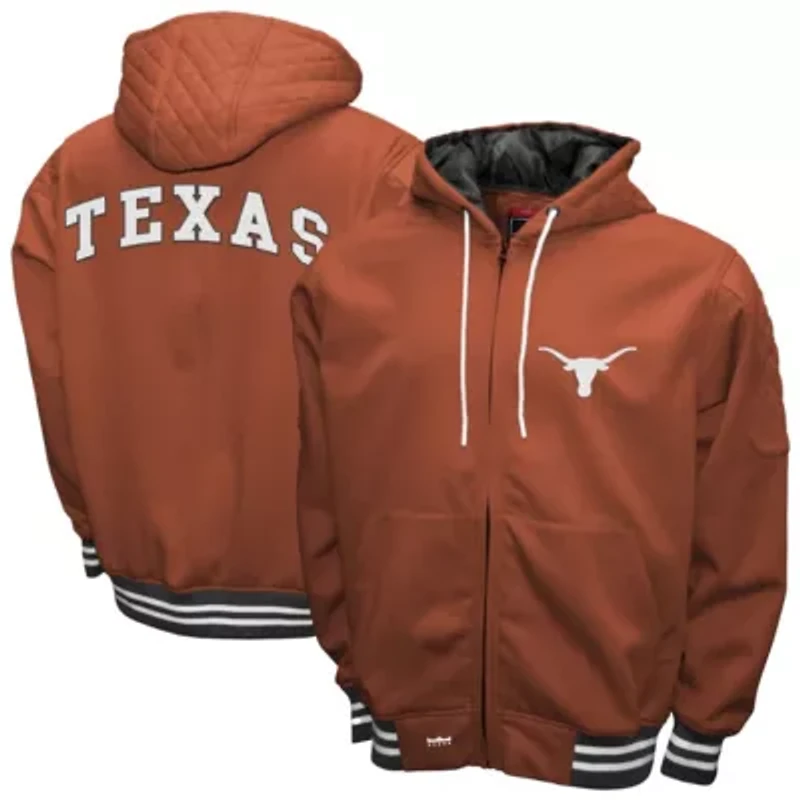 NCAA Franchise Club Texas Longhorns Grind Full-Zip Hoodie Jacket