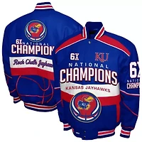 NCAA Franchise Club Kansas Jayhawks Cotton Twill Full-Snap Jacket
