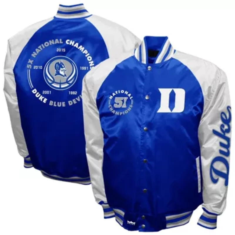 Duke Blue Devils NCAA Franchise Club Satin Full-Snap Jacket