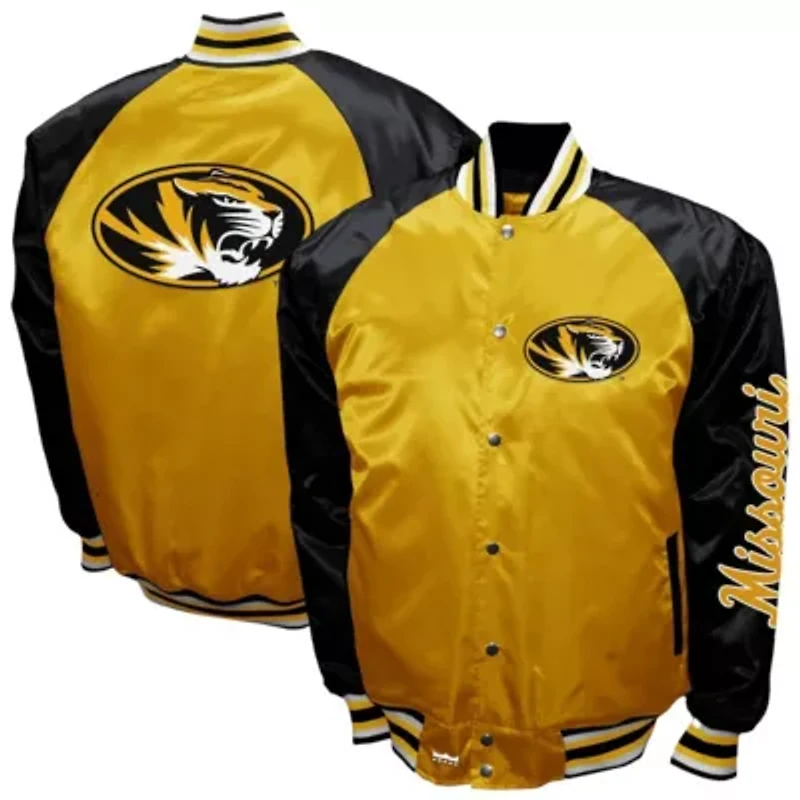 NCAA Franchise Club Missouri Tigers Satin Full-Snap Jacket