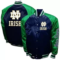 NCAA Franchise Club Notre Dame Fighting Irish Satin Full-Snap Jacket
