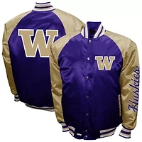 NCAA Franchise Club Washington Huskies Satin Full-Snap Jacket