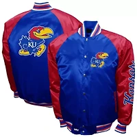 NCAA Franchise Club Kansas Jayhawks Satin Full-Snap Jacket
