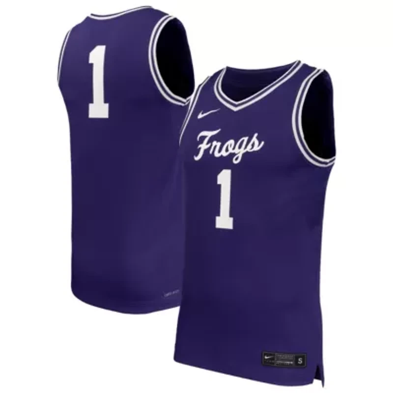 NCAA Nike #1 TCU Horned Frogs Replica Basketball Jersey