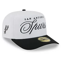 NBA White/Black San Antonio Spurs 2025 Draft A-Frame 59FIFTY Fitted Hat