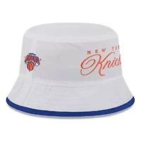 NBA White/Blue New York Knicks 2025 Draft Nylon Bucket Hat