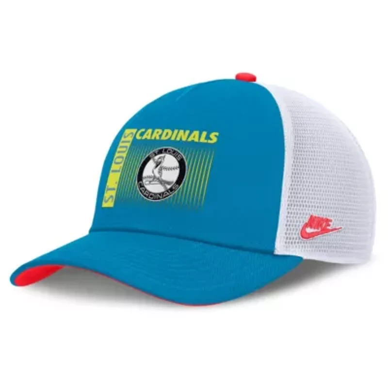 MLB Nike St. Louis Cardinals Neon 90s Rise Structured Performance Adjustable Trucker Hat