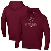 NCAA Under Armour South Carolina Gamecocks Basketball Rival Raglan Fleece Pullover Hoodie