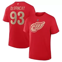 NHL Fanatics Alex DeBrincat Detroit Wings Authentic Stack Name & Number T-Shirt