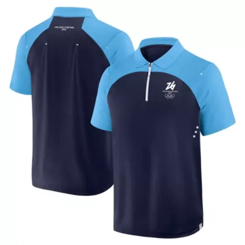 IOC Fanatics Milano Cortina 2026 Winter Olympics Tech Raglan Quarter-Zip Polo