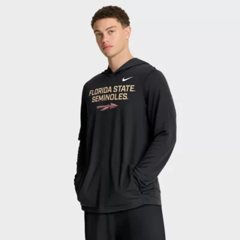 NCAA Nike Florida State Seminoles 2025 Sideline Dri-FIT Long Sleeve Hoodie T-Shirt