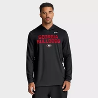 NCAA Nike Georgia Bulldogs 2025 Sideline Dri-FIT Long Sleeve Hoodie T-Shirt