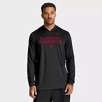 Alabama Crimson Tide NCAA Nike 2025 Sideline Dri-FIT Long Sleeve Hoodie T-Shirt