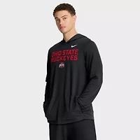 NCAA Nike Ohio State Buckeyes 2025 Sideline Dri-FIT Long Sleeve Hoodie T-Shirt