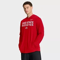 NCAA Nike Ohio State Buckeyes 2025 Sideline Dri-FIT Long Sleeve Hoodie T-Shirt