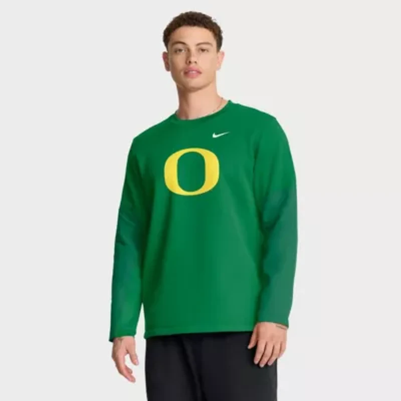 NCAA Nike Oregon Ducks 2025 Sideline Coach Therma-FIT Long Sleeve T-Shirt