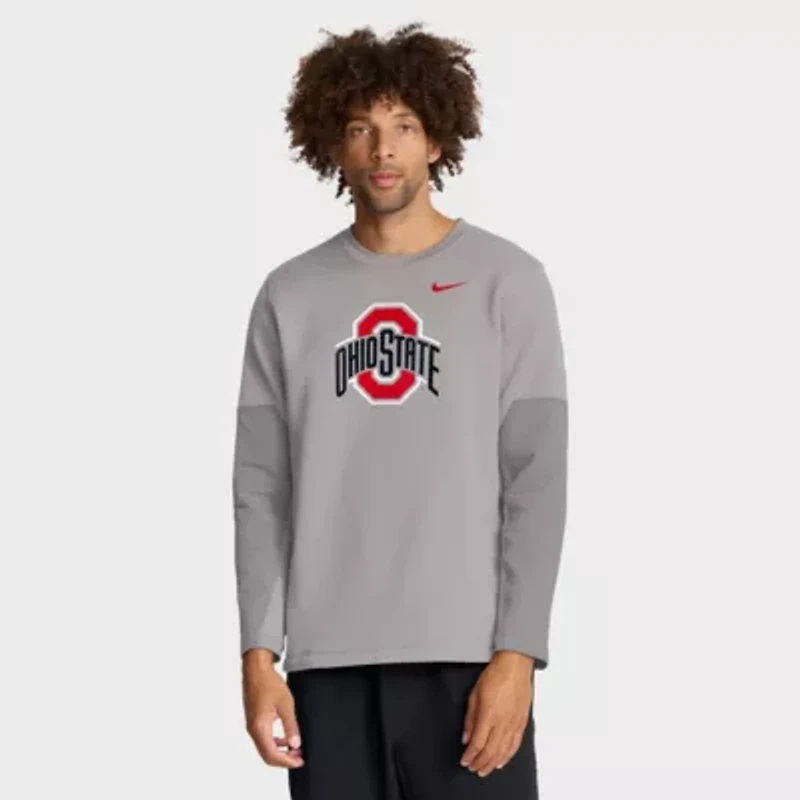 NCAA Nike Ohio State Buckeyes 2025 Sideline Coach Therma-FIT Long Sleeve T-Shirt
