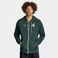 NCAA Nike Michigan State Spartans 2025 Sideline Standard Issue Dri-FIT Full-Zip Hoodie