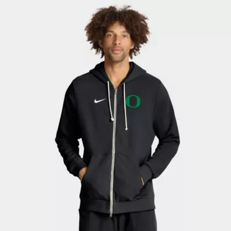 NCAA Nike Oregon Ducks 2025 Sideline Standard Issue Dri-FIT Full-Zip Hoodie