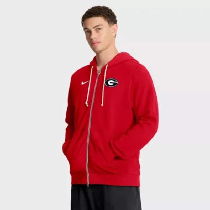 NCAA Nike Georgia Bulldogs 2025 Sideline Standard Issue Dri-FIT Full-Zip Hoodie