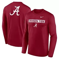 Alabama Crimson Tide NCAA Nike Primetime Campus 2-Hit Legend Dri-FIT Long Sleeve T-Shirt