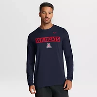 NCAA Nike Arizona Wildcats Primetime Campus 2-Hit Legend Dri-FIT Long Sleeve T-Shirt