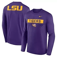 NCAA Nike LSU Tigers Primetime Campus 2-Hit Legend Dri-FIT Long Sleeve T-Shirt