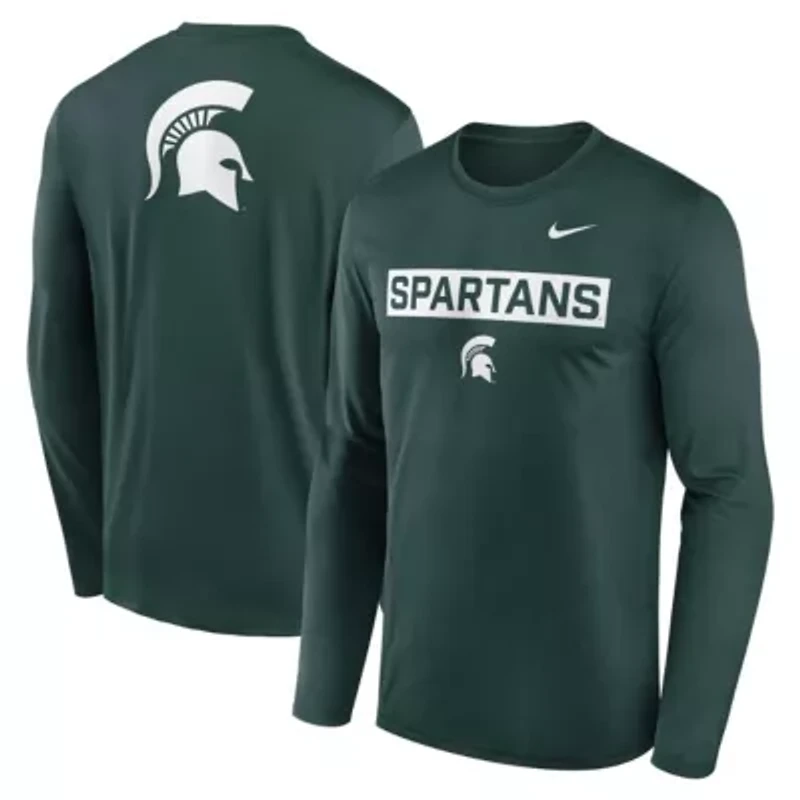 NCAA Nike Michigan State Spartans Primetime Campus 2-Hit Legend Dri-FIT Long Sleeve T-Shirt