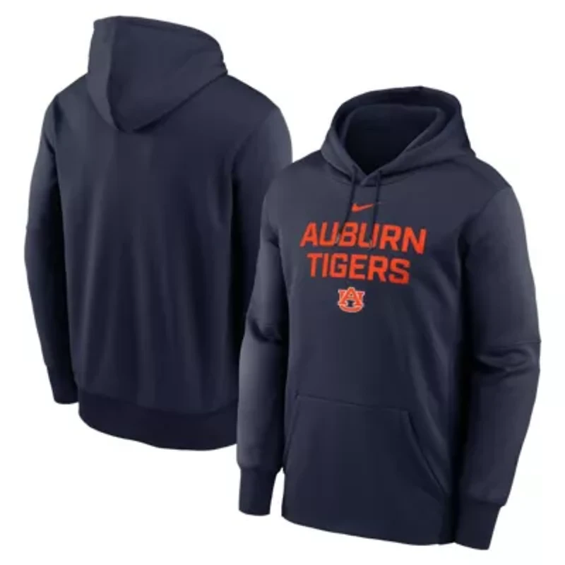 NCAA Nike Auburn Tigers Team Stacked Dri-FIT Pullover Hoodie